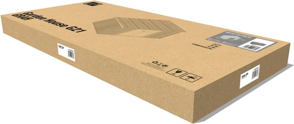 Záhradný domček G21 GRAH 700 - 340 x 206 cm, metalický šedý