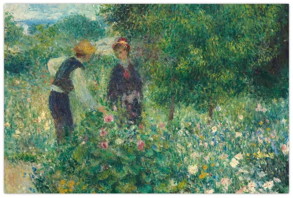 Obraz - Auguste Renoir, Picking Flowers, reprodukcia (90x60 cm)