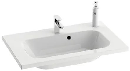 Umývadlo Ravak Chrome 80x49 cm otvor pre batériu uprostred CHRUM80