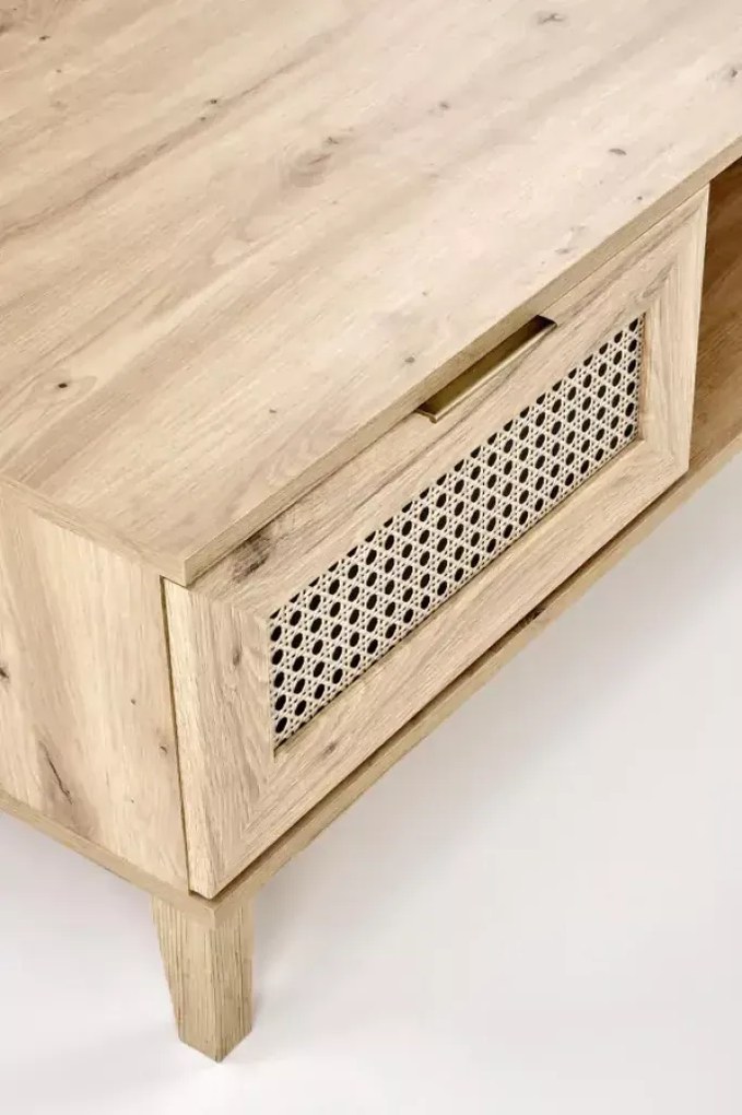 Konferenčný stolík Borneo K 120 cm dub artisan/čierny