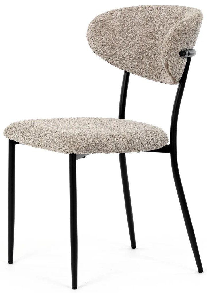 Autronic - Židle jídelní, lanýžová látka, černé kovové nohy. - CT-W1021 LAN2 AKCE