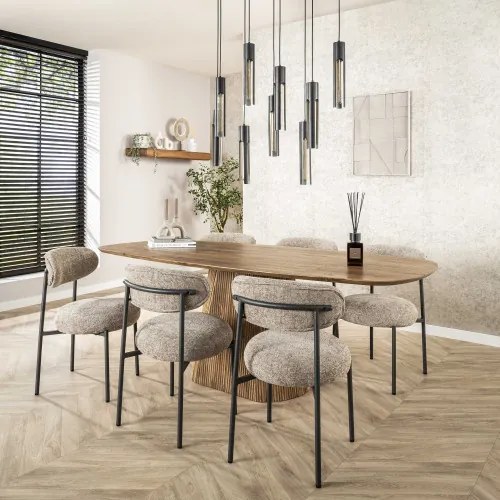 Jedálenský stôl 22-98 Wave 215x105cm Masív Drevo Mango - Komfort-nábytok