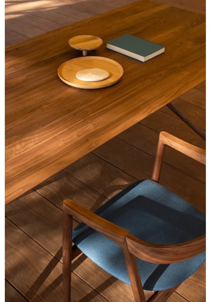 Modrá/hnedá jedálenská stolička Muna – Gazzda