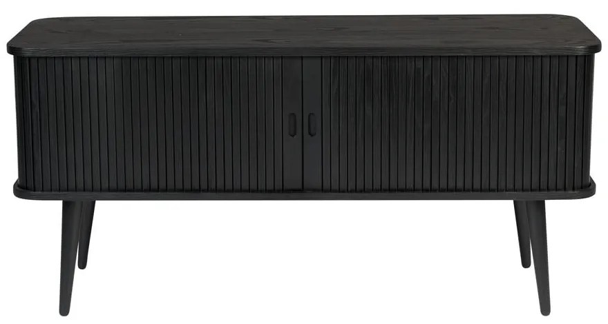 Čierna komoda s posuvnými dvierkami Zuiver Barbier