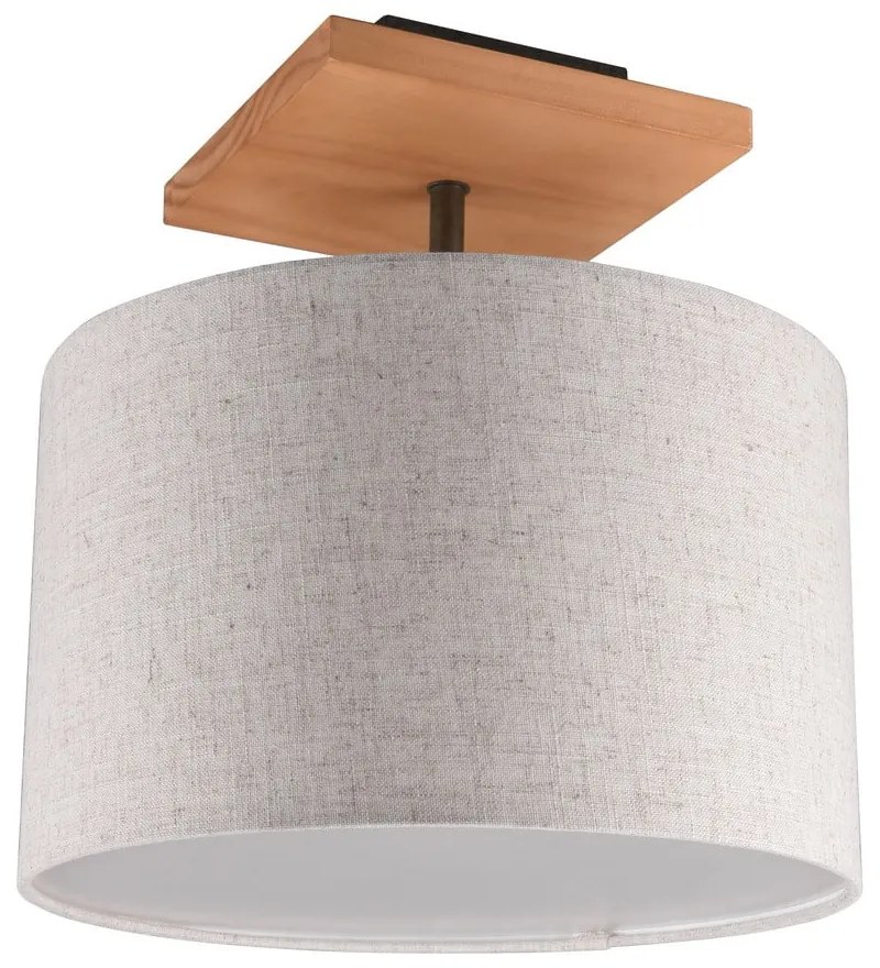 Svetlosivé stropné svietidlo s textilným tienidlom Elmau – Trio