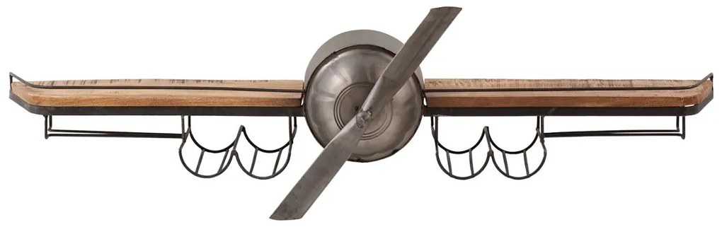 furniture-nabytek.cz - Masivní barová police Camera z kovu a manga, lakovaná, černá – 134×25×33 cm