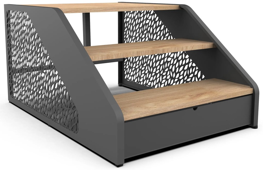 Schody k vírivke Poolex Wood - hnedé