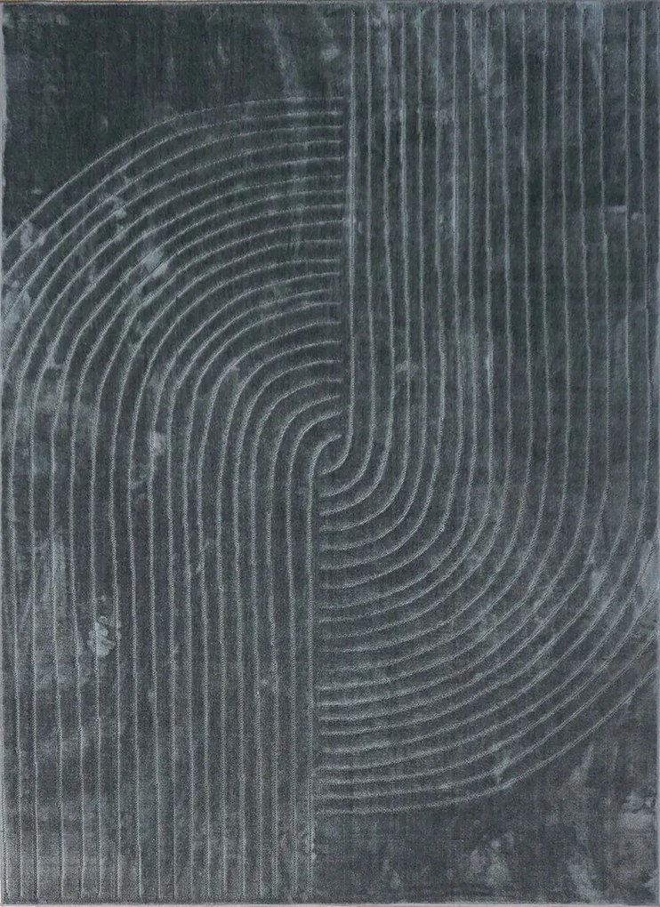 Koberec Zen Garden 2403 Dark Grey – sivý vzorovaný obdĺžnik Rozmer: 60x100 cm