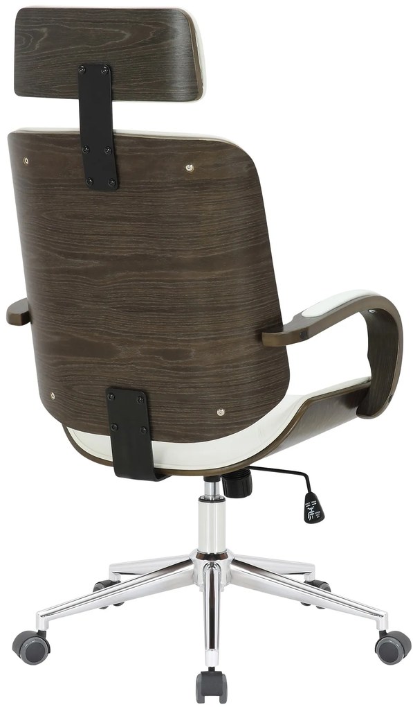 Design-Shop Kancelárska stolička Dayton - drevo sivé - Biela