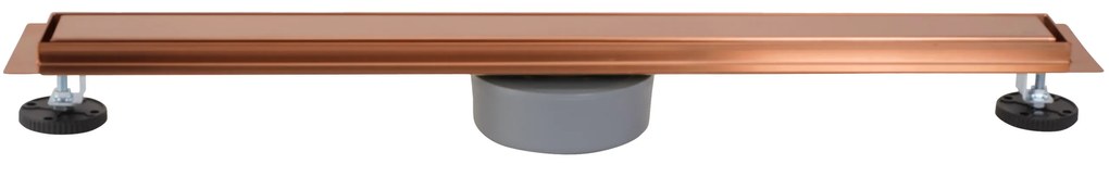 Rea Neox Pro, sprchový odtokový žľab 90cm s otočným sifónom o 360stupňov, medená matná, REA-G4803