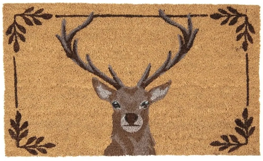Kokosová rohožka s jeleňom Cosy Lodge - 75*45*1 cm
