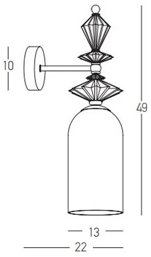 Zambelis 22080 - Nástenná lampa 1xE27/40W/230V