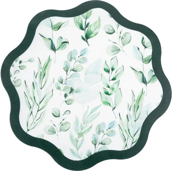 Podložka pod tanier JANE zelená / biela (6 ks)