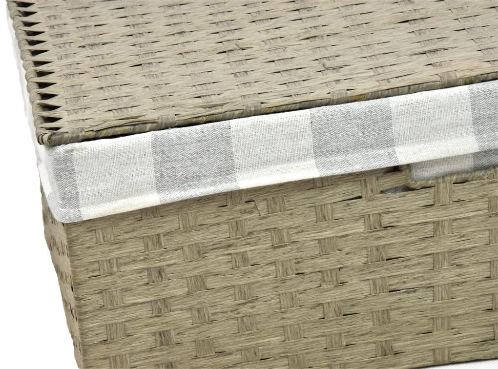 Úložný box s vekom sivý Rozmery (cm): 30x21, v. 11