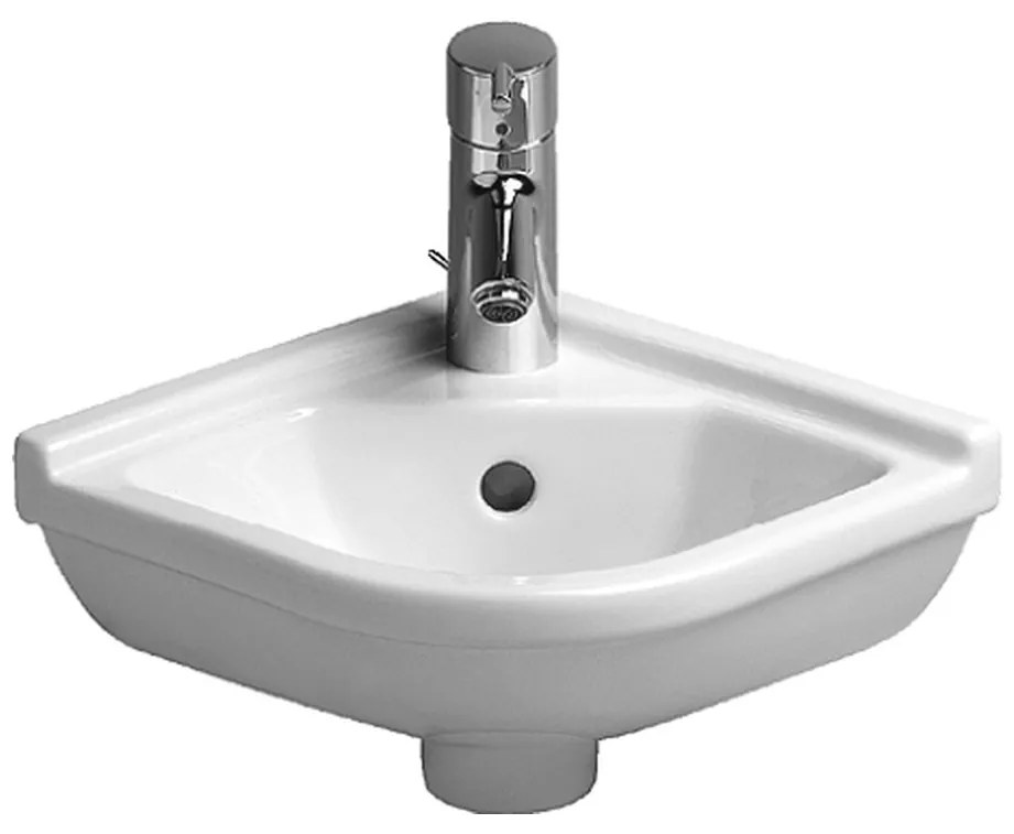 Duravit Starck 3 - Rohové umývadielko 430x380 mm, biela 0752440000