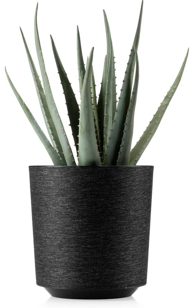 PLASTOVÝ KVETINÁČ ALOE TX 19,5X20 CM ČIERNA
