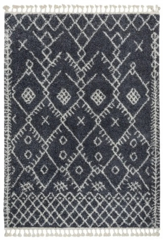 Kusový koberec Shaggy Akira šedý, Velikosti 80x150cm