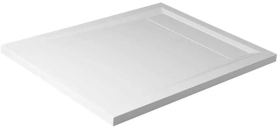 Polysan Polysan, VARESA sprchová vanička z liateho mramoru so záklopom, obdĺžnik 100x80x4cm, 71605