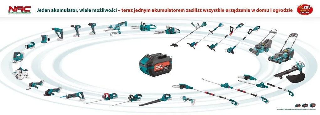 Vysávač lístia NAC VBB-BL-LI-2x20V PE6373201