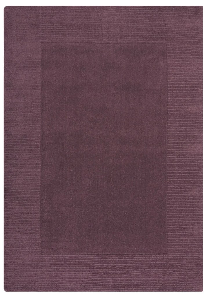 Flair Rugs koberce Kusový ručne tkaný koberec Tuscany Textured Wool Border Purple - 160x230 cm