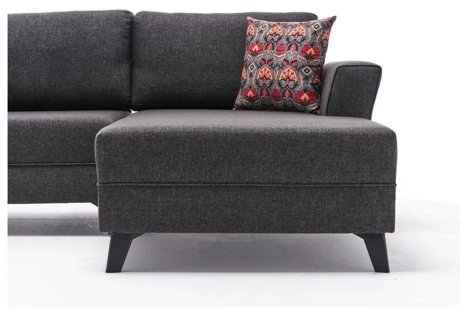 Antracitovosivá rohová pohovka (do tvaru "U") Eris – Balcab Home