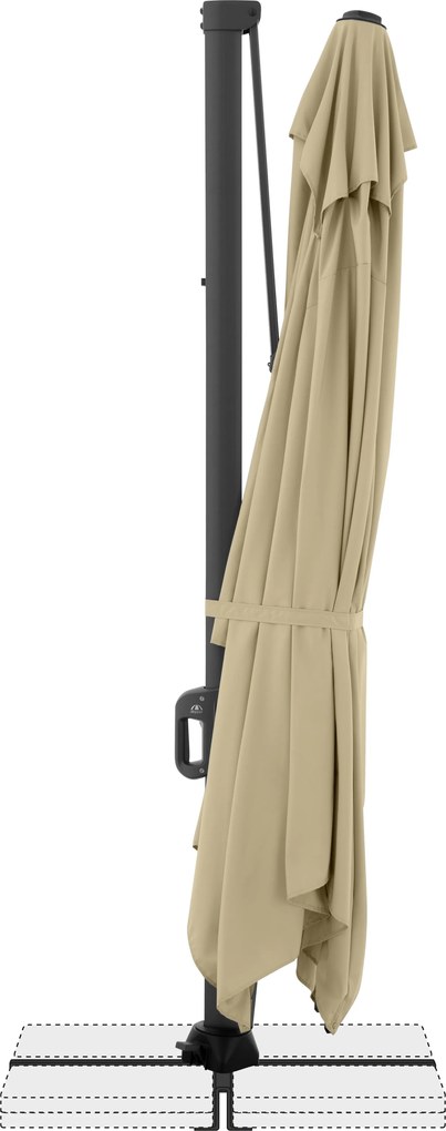 Doppler LIFE 300 x 400 cm – výkyvný záhradný slnečník s bočnou tyčou