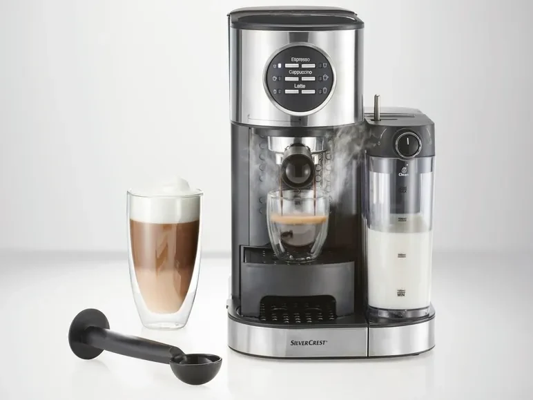 SILVERCREST® Espresso kávovar s napeňovačom mlieka SE (100271697)