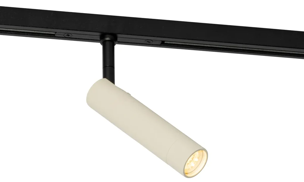 Moderné bodové svetlo béžové s čiernou pre 1-fázový koľajnicový systém - Slimline Uzzy