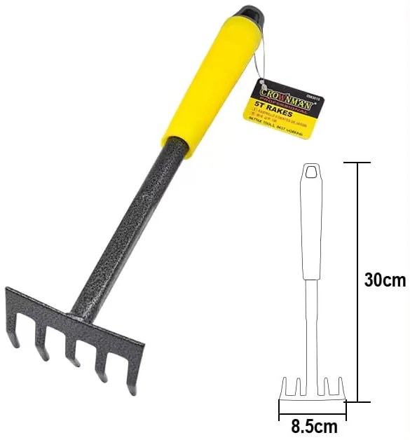 CROWNMAN Kovové hrable 30 cm