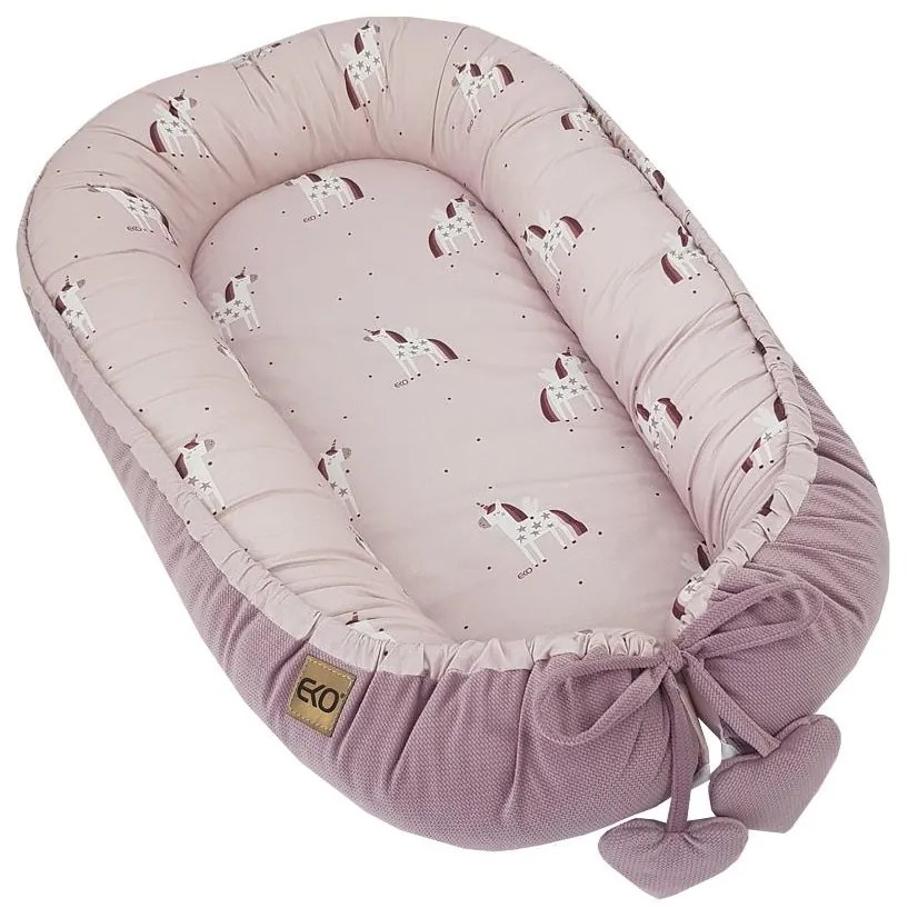 EKO - Hniezdo pre dieťa bavlnené UNICORN 90x60 cm