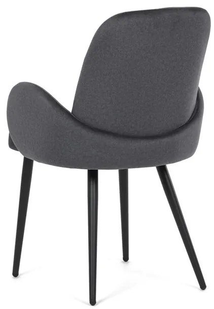 Autronic BONTEC Jedálenská stolička, šedá, zamatová látka, DCL-X7129 GREY2 Farba: Šedá