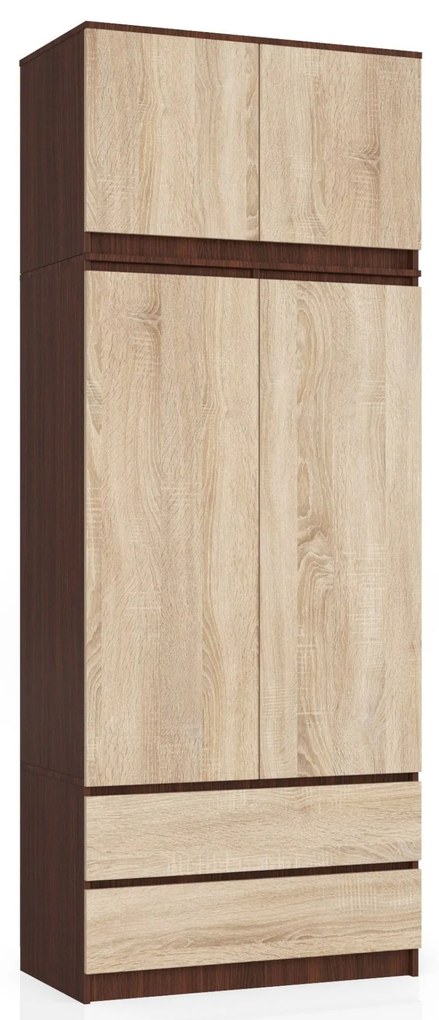 Nadstavba na skriňu Sashka (wenge + dub sonoma). Akcia -19%. Vlastná spoľahlivá doprava až k Vám domov. 1069953