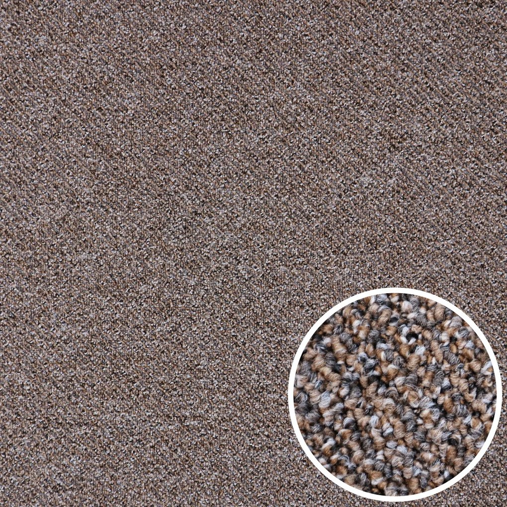 AladinWorld Expres, Metrážny koberec Bohemia hnedý, na mieru, šíře 4m, hnedá, filc, chodba / predsieň