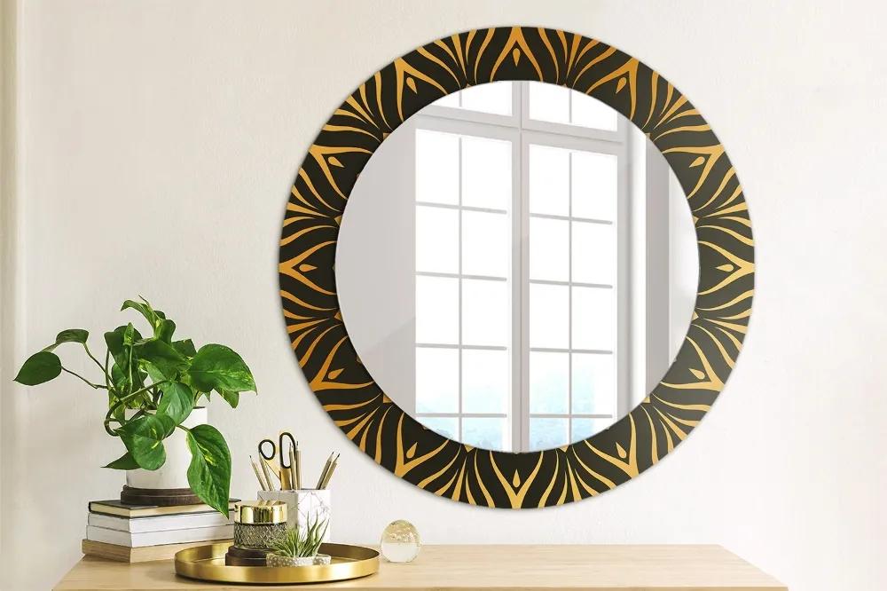 Okrúhle ozdobné zrkadlo Zlatá mandala fi 60 cm