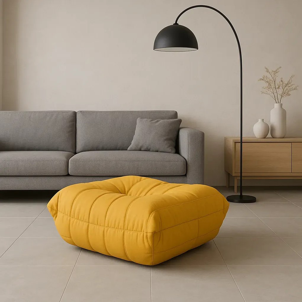 Taburet Nua 86 cm zamat horčicový