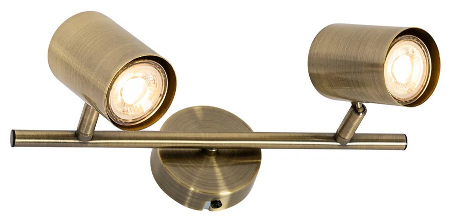 Moderný bodový reflektor bronzový sklápateľný 2-svetlo - Jeana