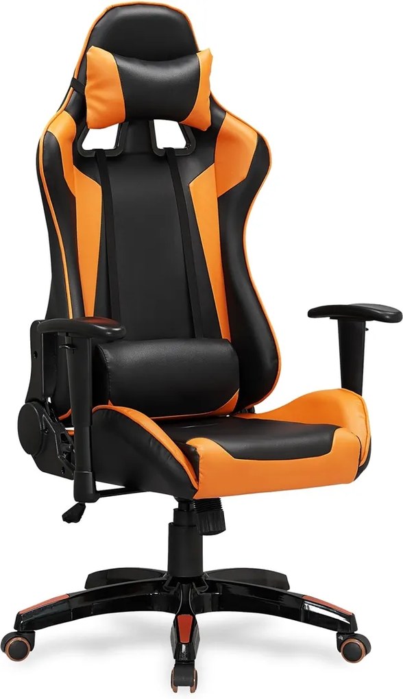 HALMAR Defender kancelárske kreslo s podrúčkami čierna / oranžová