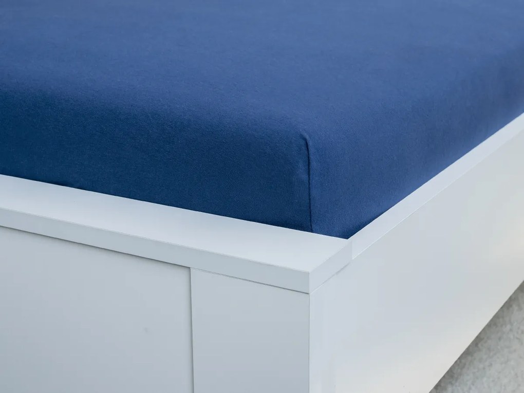 XPOSE® Jersey plachta Exclusive - tmavo modrá 90x200 cm