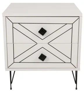 Nočný stolík LUNA 50x55 cm biela