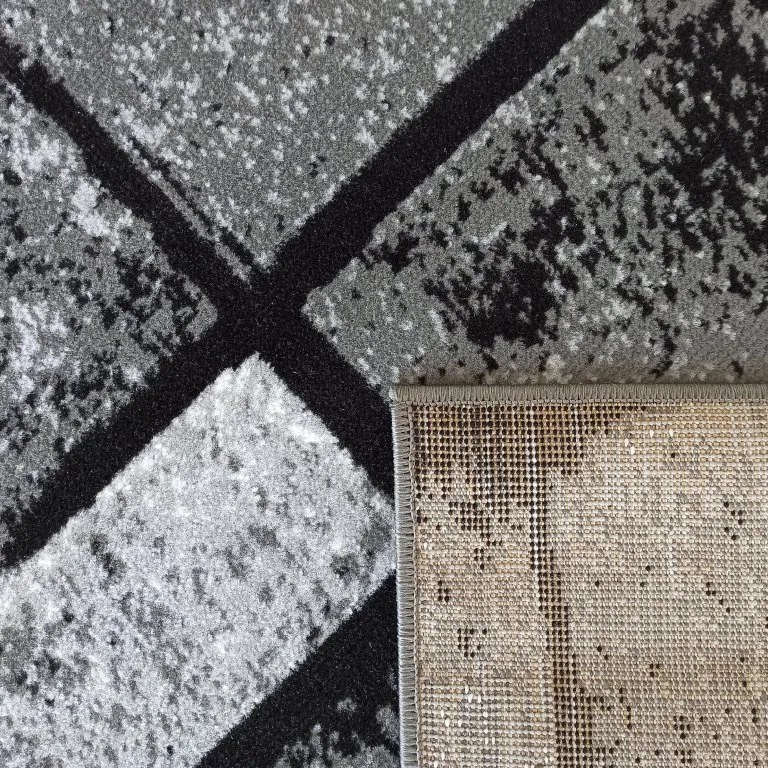 DY Sivo-čierny koberec s geometrickým vzorom Soho 15 Rozmer: 250x350 cm
