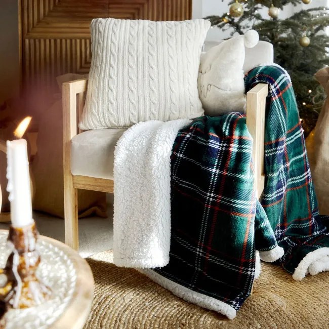 Deka MANTA kockovaná, zelená 864761