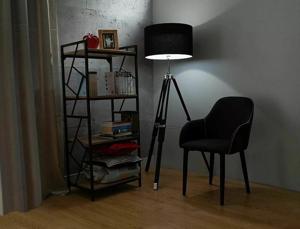 Regál Tablo 04 140 cm dub přírodní/černý
