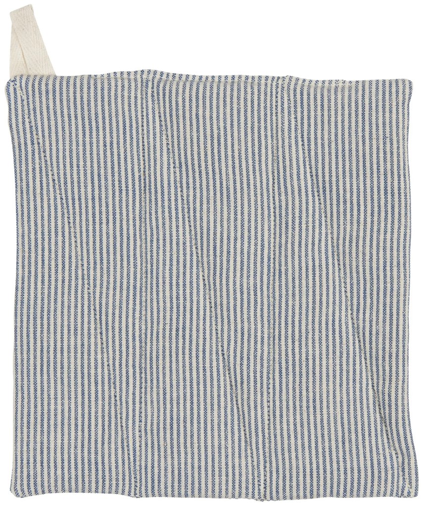 Ib Laursen Bavlnená chňapka Charlie Dark Blue Stripes