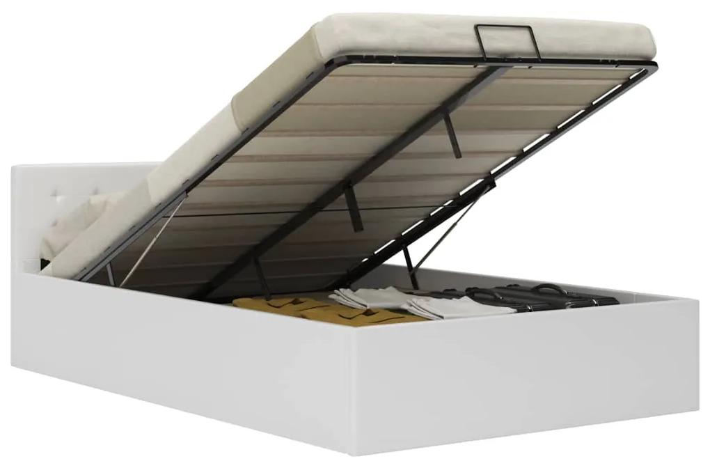 Hydraulický posteľný rám+úložný priestor, umelá koža 120x200 cm