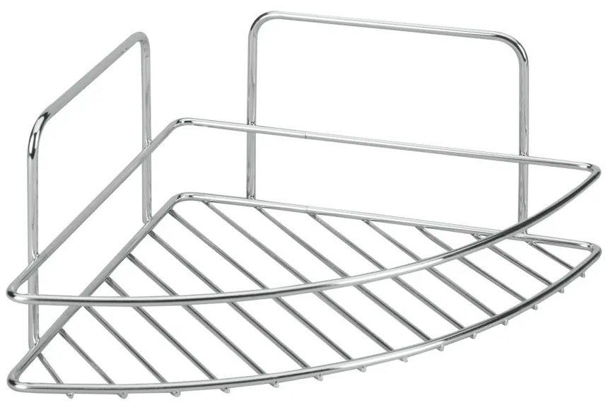 Oceľová kúpeľňová polička v lesklo striebornej farbe Luxy – Metaltex