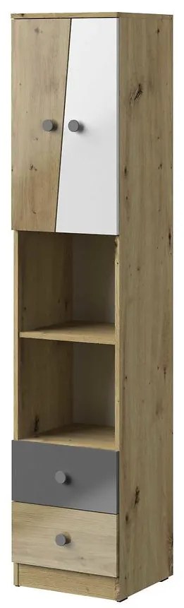 Regál Nero 05  40 – Šedá Lesk