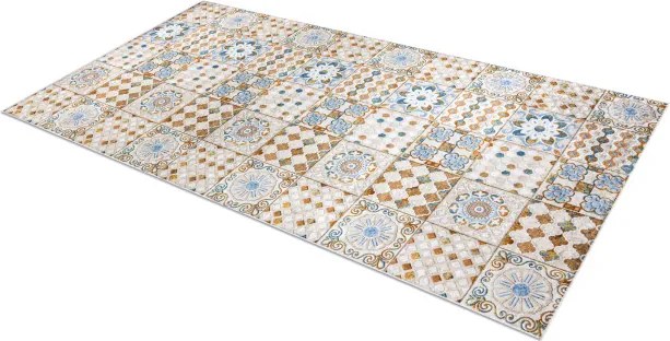 Protišmykový koberec / behúň ANDRE 53010 béžový / modrý