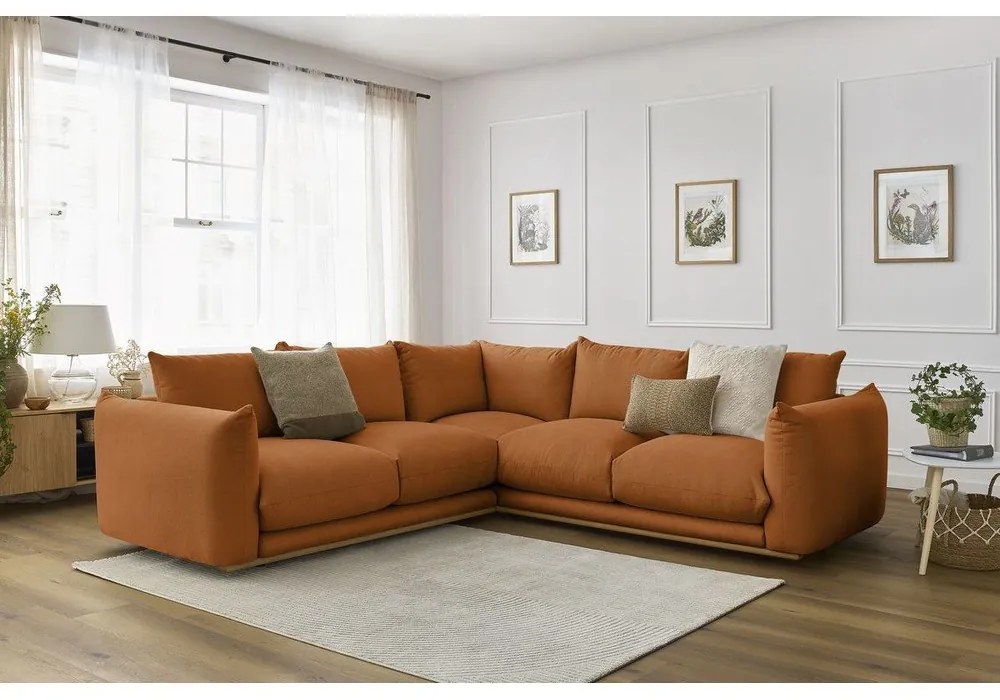 Oranžová rohová pohovka Ernest – Bobochic Paris