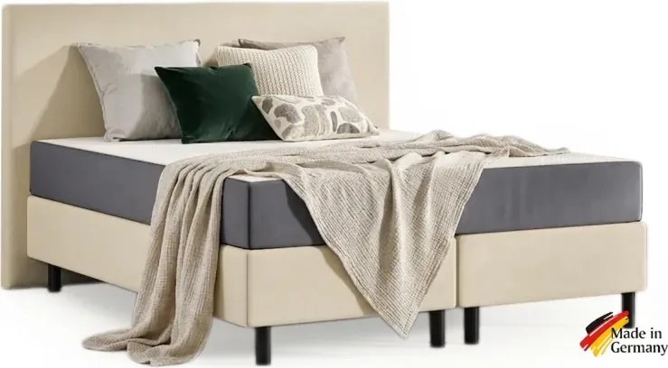 Kontinentálna posteľ Emma Classic boxspring ONE 200x180 krémová