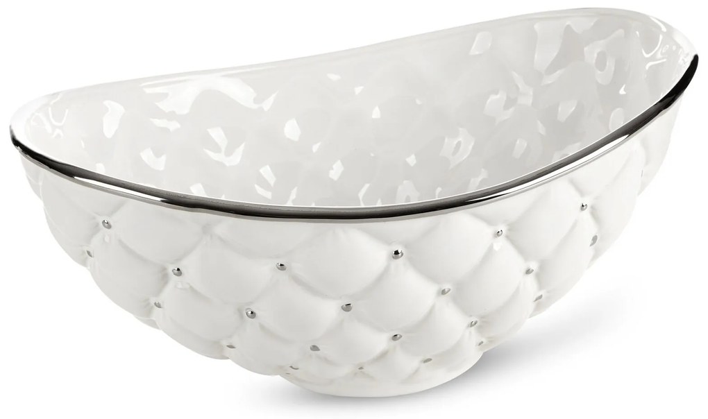 DEKORAČNÁ KERAMICKÁ MISKA ADORE 35X22X15 CM VZOROVANÁ